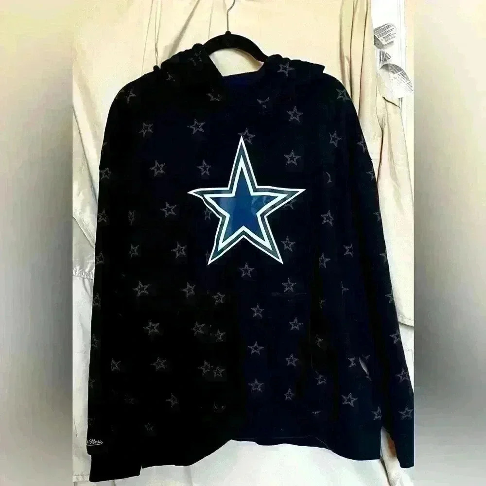 Mitchell and Ness Black Cowboys Hoodie